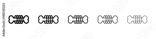 Strong healthy bones icon symbol pictogram. stroke designs.