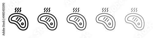 Steak icon symbol pictogram. stroke designs.