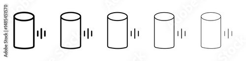 Smart speaker icon symbol pictogram. stroke designs.