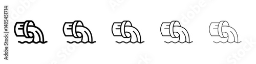 Sewage icon symbol pictogram. stroke designs.