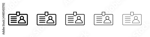 Security badge icon symbol pictogram. stroke designs.