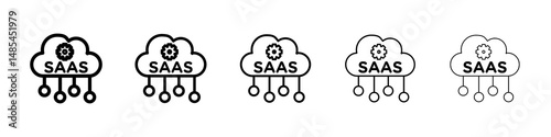 SaaS icon symbol pictogram. stroke designs.