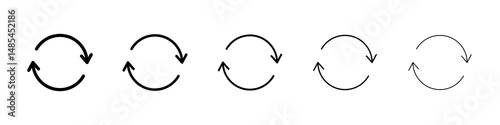 Refresh icon symbol pictogram. stroke designs.