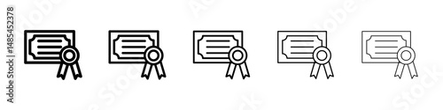 Qualification icon symbol pictogram. stroke designs.