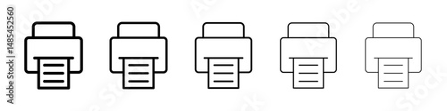 Print icon symbol pictogram. stroke designs.