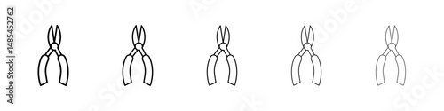 Pliers icon symbol pictogram. stroke designs.