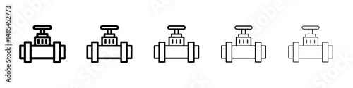 Pipe valve icon symbol pictogram. stroke designs.
