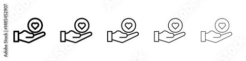 Philanthropy icon symbol pictogram. stroke designs.