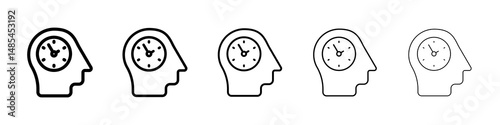 Patience icon symbol pictogram. stroke designs.