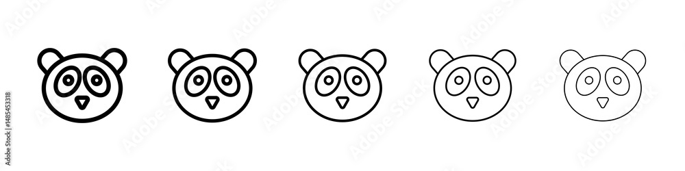 Fototapeta premium Panda icon symbol pictogram. stroke designs.