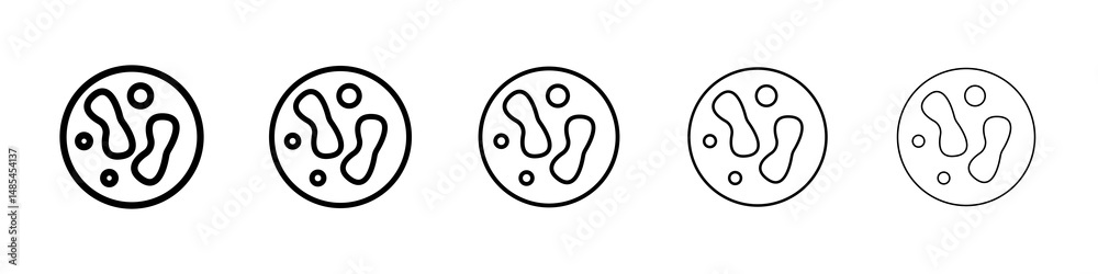Microorganism icon symbol pictogram. stroke designs. Microorganism icon symbol pictogram. stroke designs.