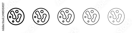 Microorganism icon symbol pictogram. stroke designs.