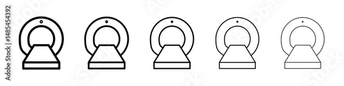 MRI icon symbol pictogram. stroke designs.