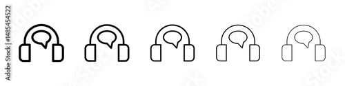 Live chat icon symbol pictogram. stroke designs.