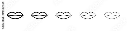 Lips icon symbol pictogram. stroke designs.