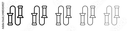 Jump rope icon symbol pictogram. stroke designs.