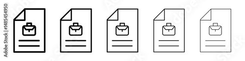 Job description icon symbol pictogram. stroke designs.