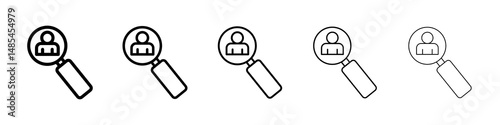 Job vacancy icon symbol pictogram. stroke designs.