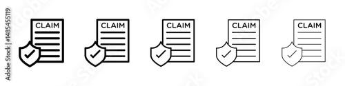Insurance Claim icon symbol pictogram. stroke designs.