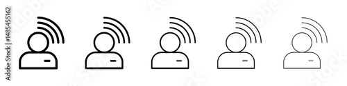 Influencer icon symbol pictogram. stroke designs.