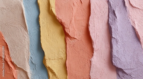 Colorful textured cosmetic product swatches