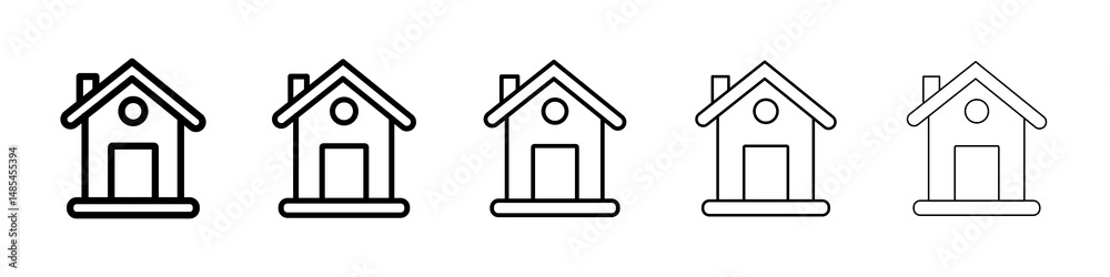 House icon symbol pictogram. stroke designs. House icon symbol pictogram. stroke designs.