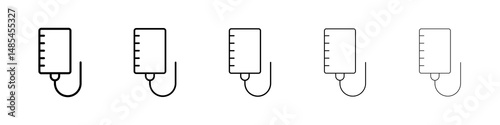 IV drip icon symbol pictogram. stroke designs.