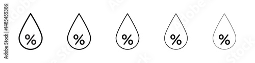 Humidity icon symbol pictogram. stroke designs.