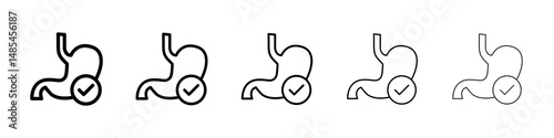 Good digestion icon symbol pictogram. stroke designs.