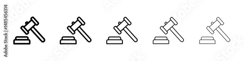 Gavel icon symbol pictogram. stroke designs.