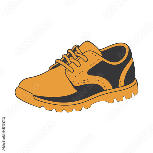 Stylish Orange and Black Oxford Shoes Design