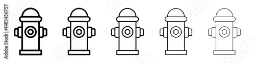 Fire hydrant icon symbol pictogram. stroke designs.