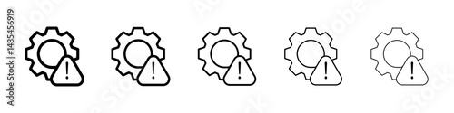 Failure icon symbol pictogram. stroke designs.