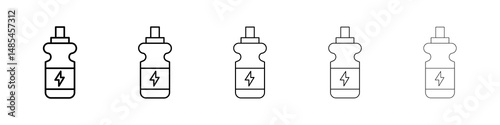 Energy drink icon symbol pictogram. stroke designs.