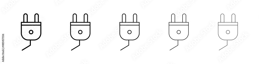 Electric plug icon symbol pictogram. stroke designs. Electric plug icon symbol pictogram. stroke designs.