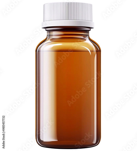 medicine bottle isolated background.