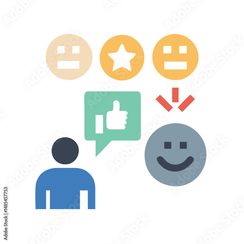  Dynamic Customer Satisfaction Symbol Illustration