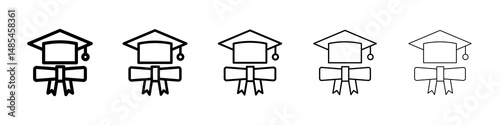 Degree icon symbol pictogram. stroke designs.
