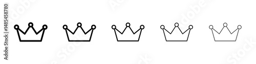 Crown icon symbol pictogram. stroke designs.