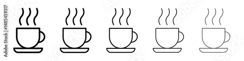 Coffee icon symbol pictogram. stroke designs.