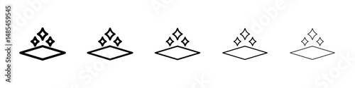 Clean floor surface icon symbol pictogram. stroke designs.