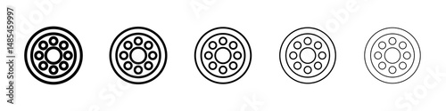Car bearing icon symbol pictogram. stroke designs.