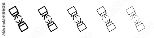 Broken Wire Icon icon symbol pictogram. stroke designs.