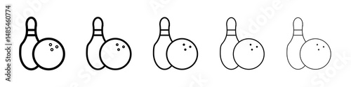 Bowling icon symbol pictogram. stroke designs.