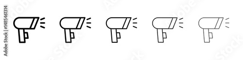 Barcode scanner icon symbol pictogram. stroke designs.
