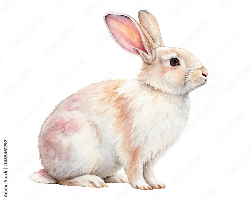 Obraz premium rabbit on white background