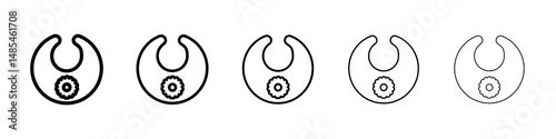 Baby bib icon symbol pictogram. stroke designs.
