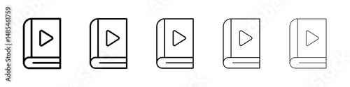 Audiobook icon symbol pictogram. stroke designs.