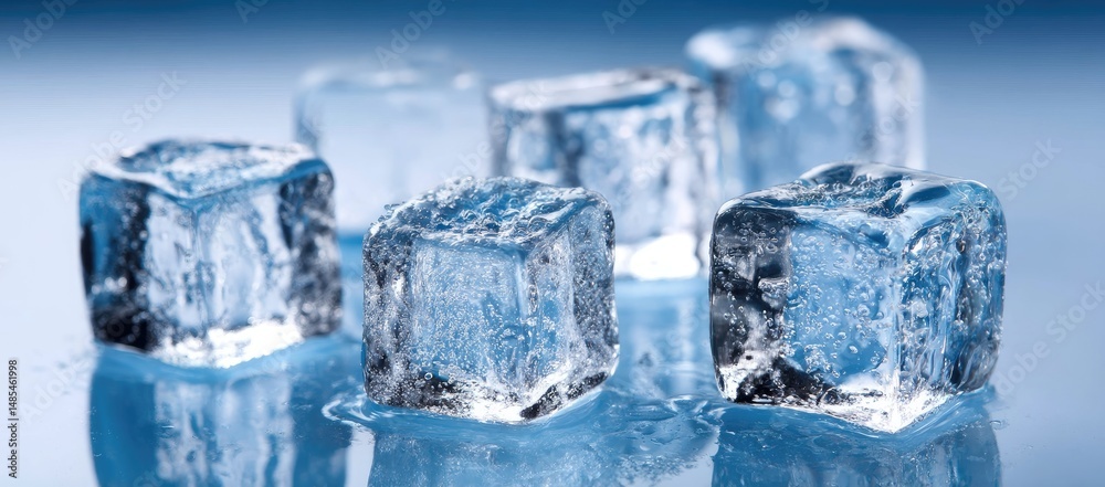 Obraz premium Clear, cool ice cubes