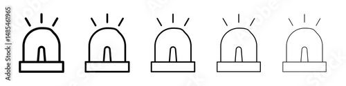 Ambulance siren icon symbol pictogram. stroke designs.